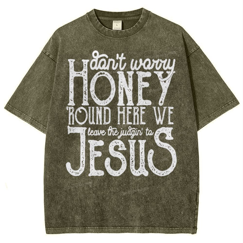 Don't Worry Honey Snowflake Vintage Washed T-Shirt