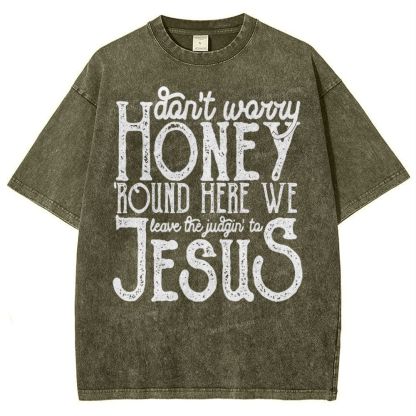 Don't Worry Honey Snowflake Vintage Washed T-Shirt