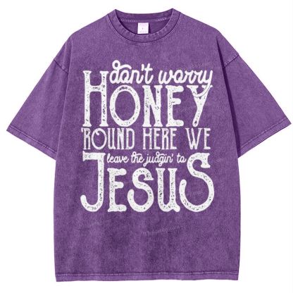 Don't Worry Honey Snowflake Vintage Washed T-Shirt