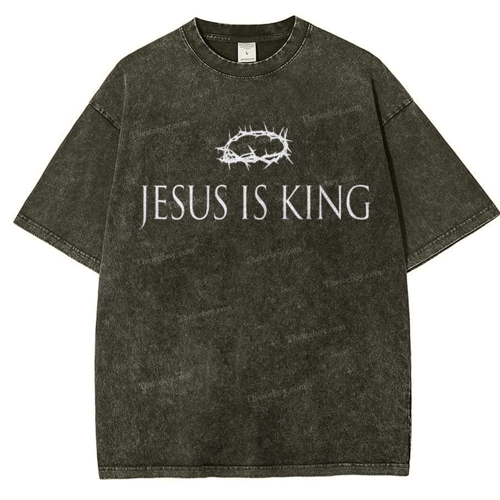 Jesus Is King Snowflake Vintage Washed T-Shirt