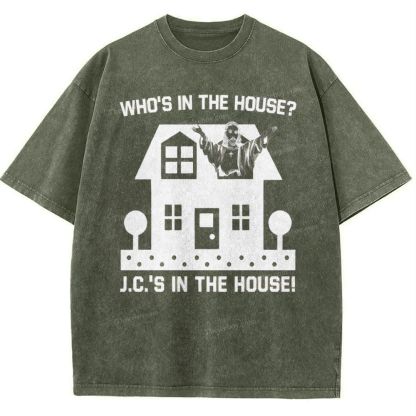 Who's In The House Snowflake Vintage Washed T-Shirt