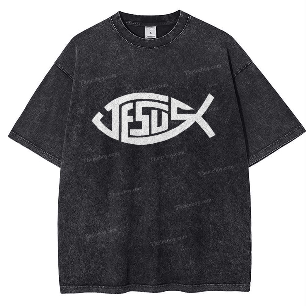 Jesus Snowflake Vintage Washed T-Shirt