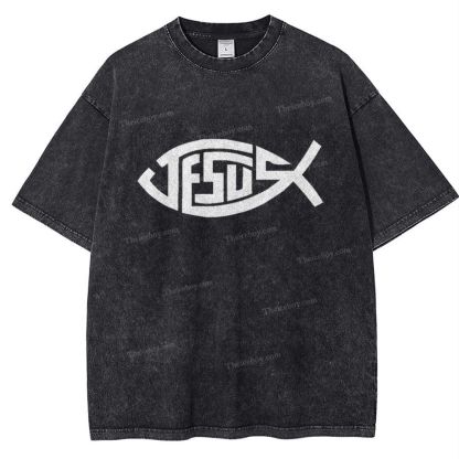 Jesus Snowflake Vintage Washed T-Shirt