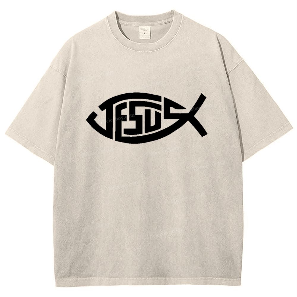 Jesus Snowflake Vintage Washed T-Shirt