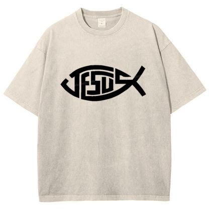 Jesus Snowflake Vintage Washed T-Shirt