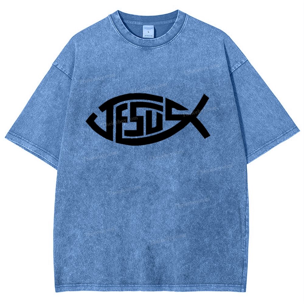 Jesus Snowflake Vintage Washed T-Shirt