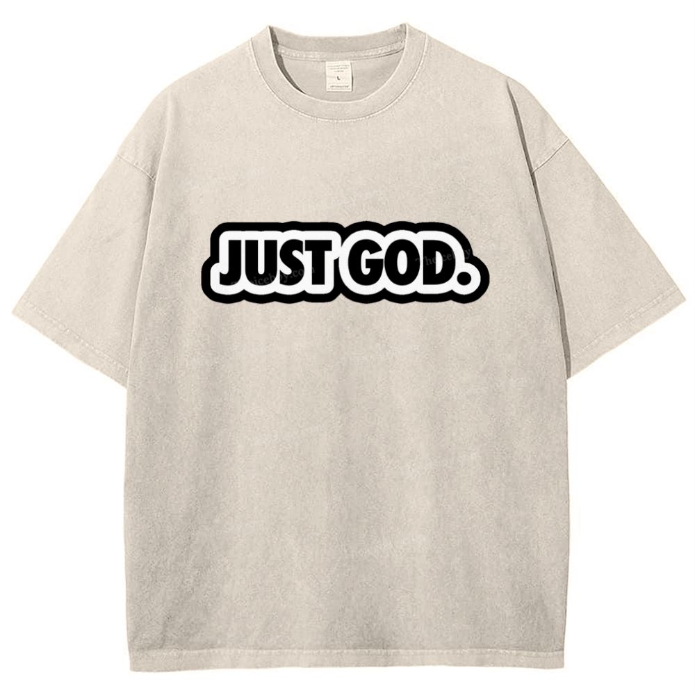 Just God Snowflake Vintage Washed T-Shirt