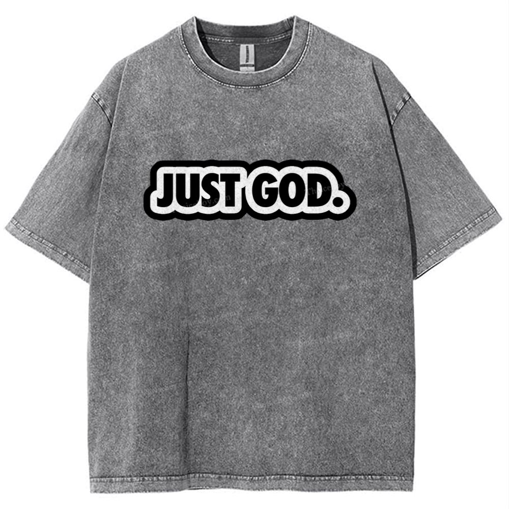 Just God Snowflake Vintage Washed T-Shirt