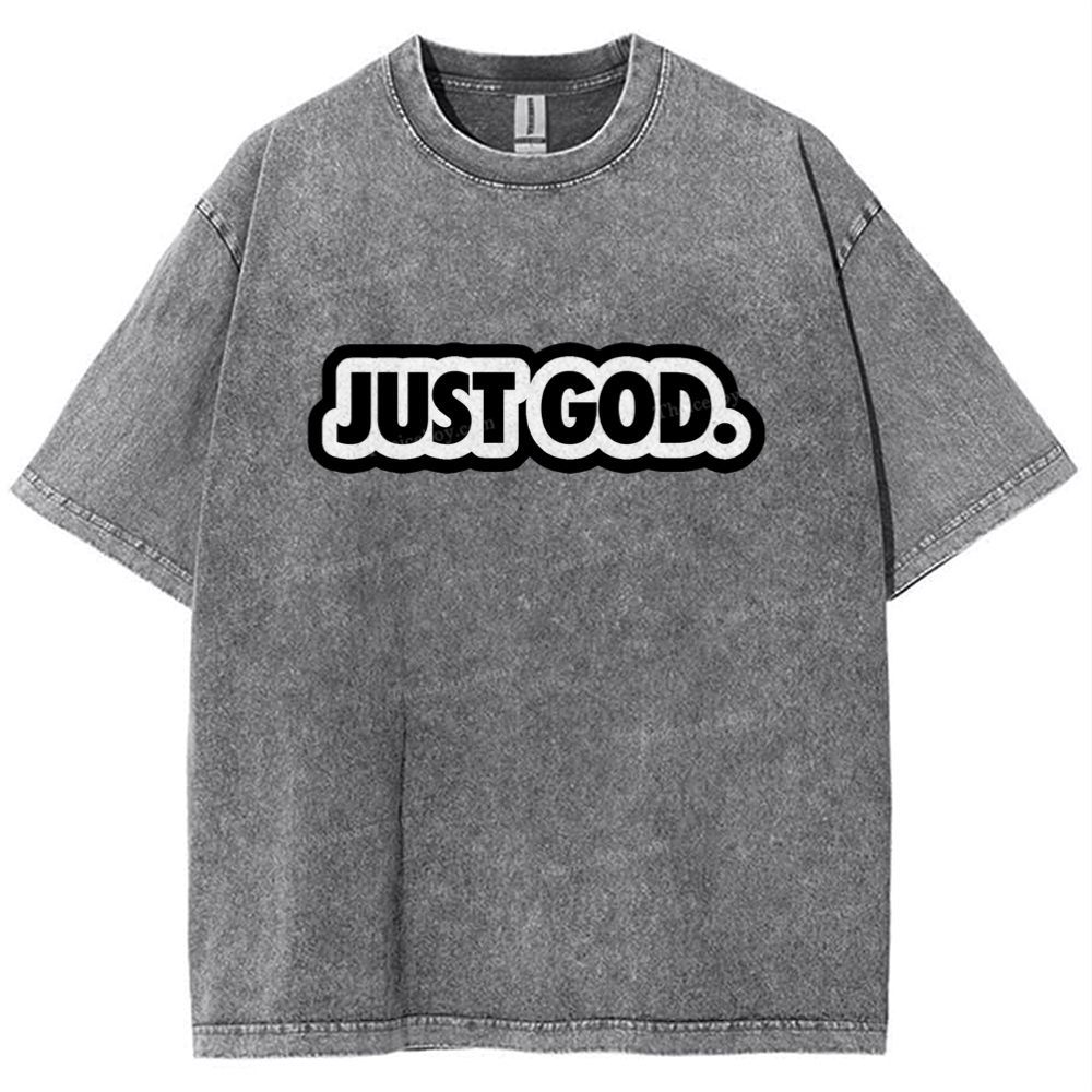 Just God Snowflake Vintage Washed T-Shirt