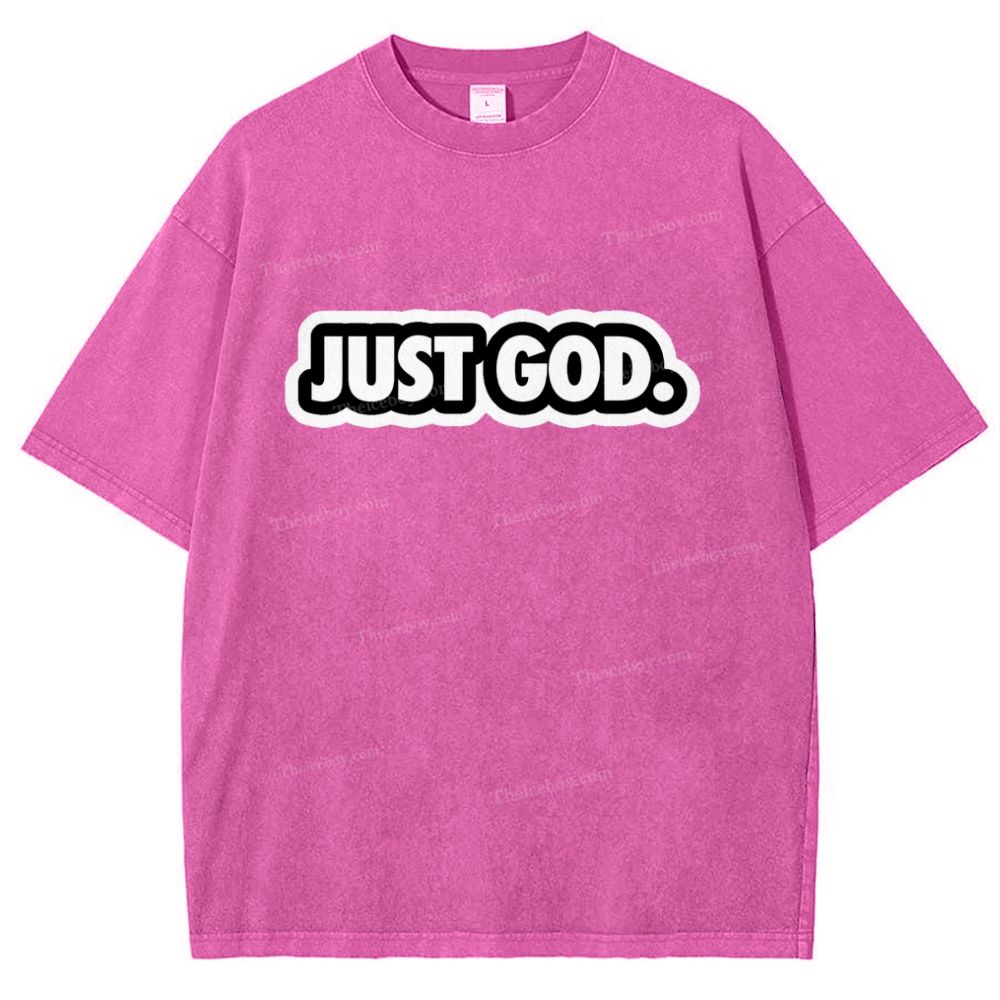Just God Snowflake Vintage Washed T-Shirt