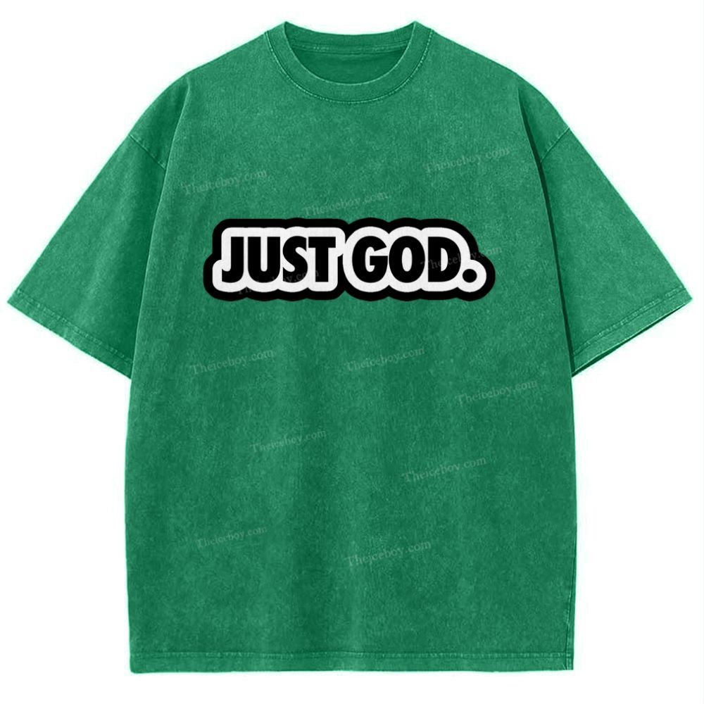 Just God Snowflake Vintage Washed T-Shirt