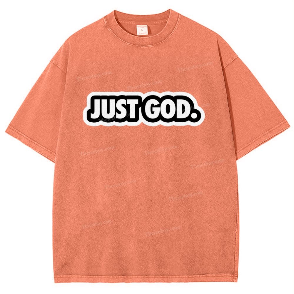 Just God Snowflake Vintage Washed T-Shirt
