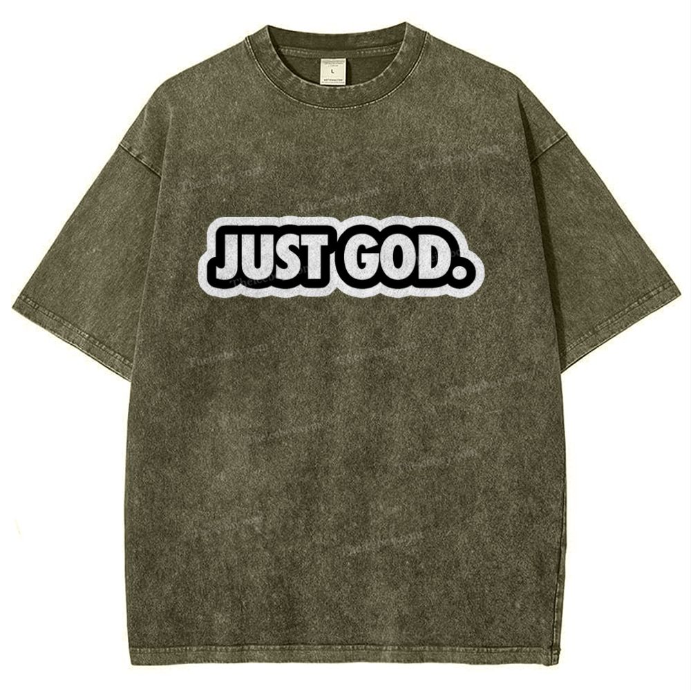 Just God Snowflake Vintage Washed T-Shirt