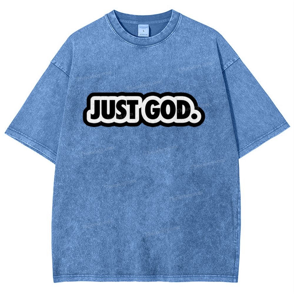 Just God Snowflake Vintage Washed T-Shirt