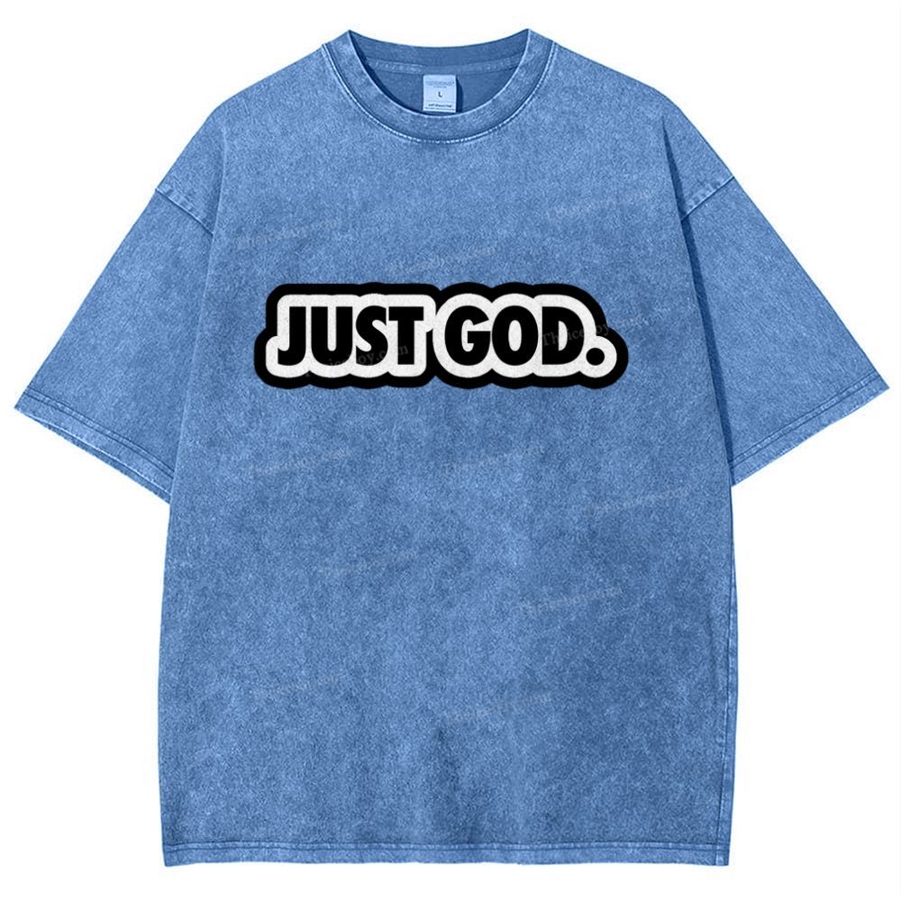 Just God Snowflake Vintage Washed T-Shirt