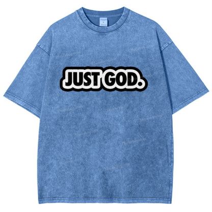 Just God Snowflake Vintage Washed T-Shirt