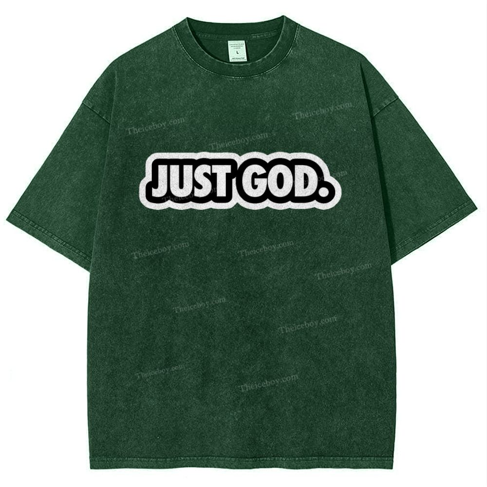 Just God Snowflake Vintage Washed T-Shirt