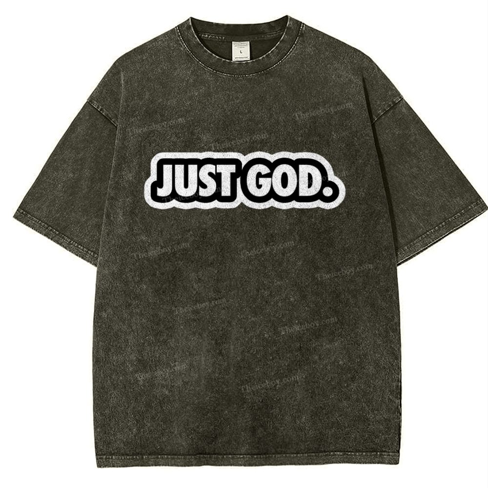 Just God Snowflake Vintage Washed T-Shirt