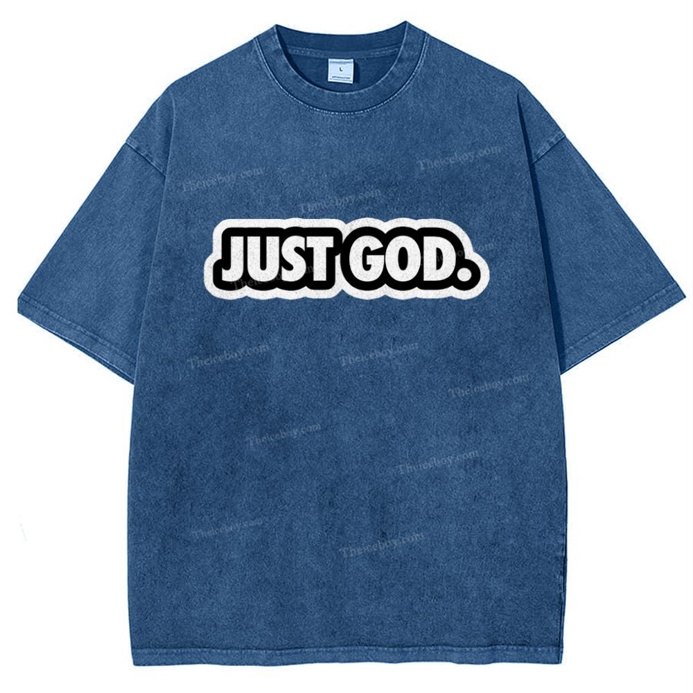 Just God Snowflake Vintage Washed T-Shirt