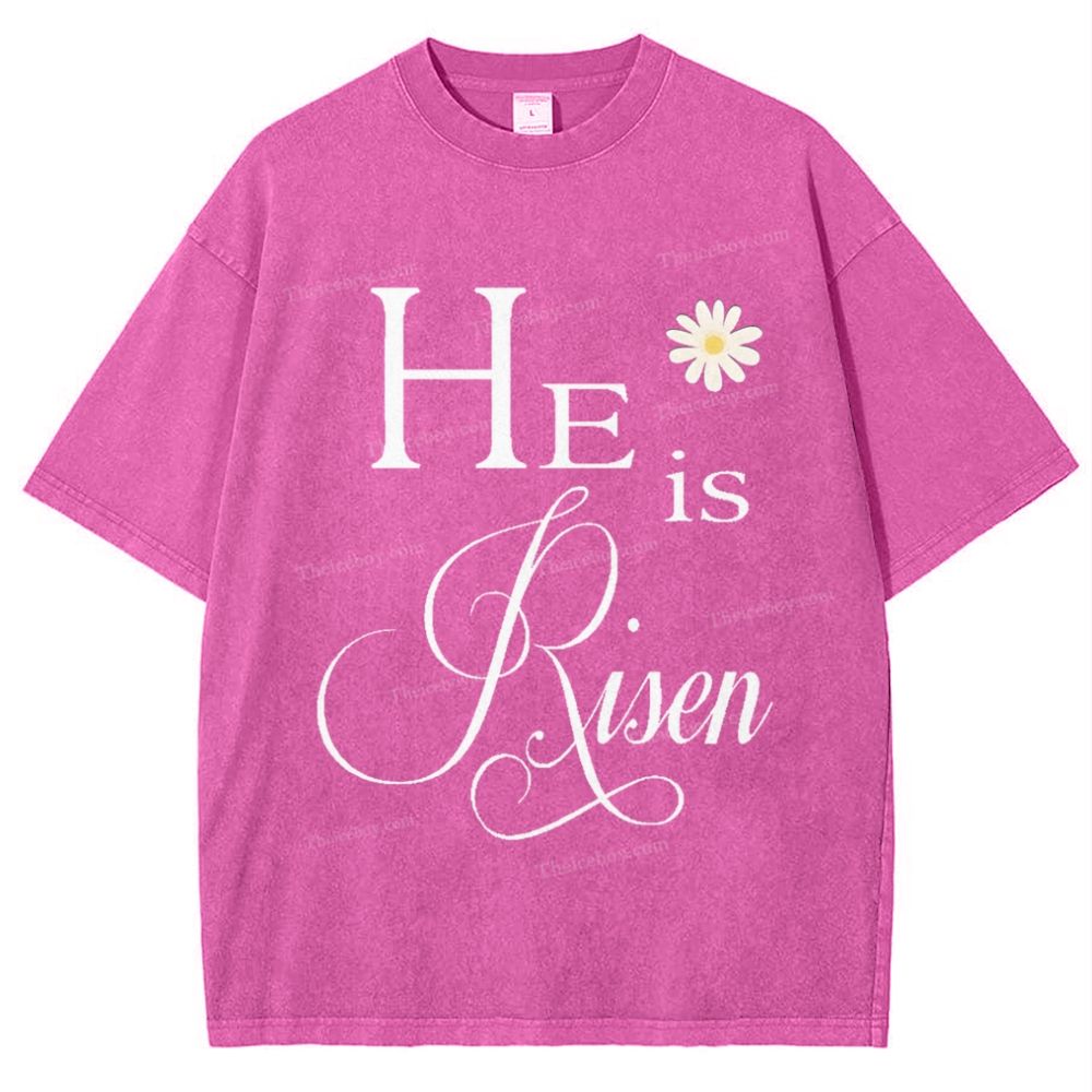 He Is Risen Snowflake Vintage Washed T-Shirt