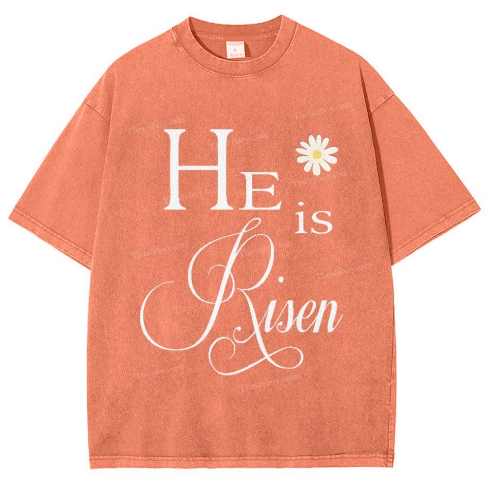 He Is Risen Snowflake Vintage Washed T-Shirt