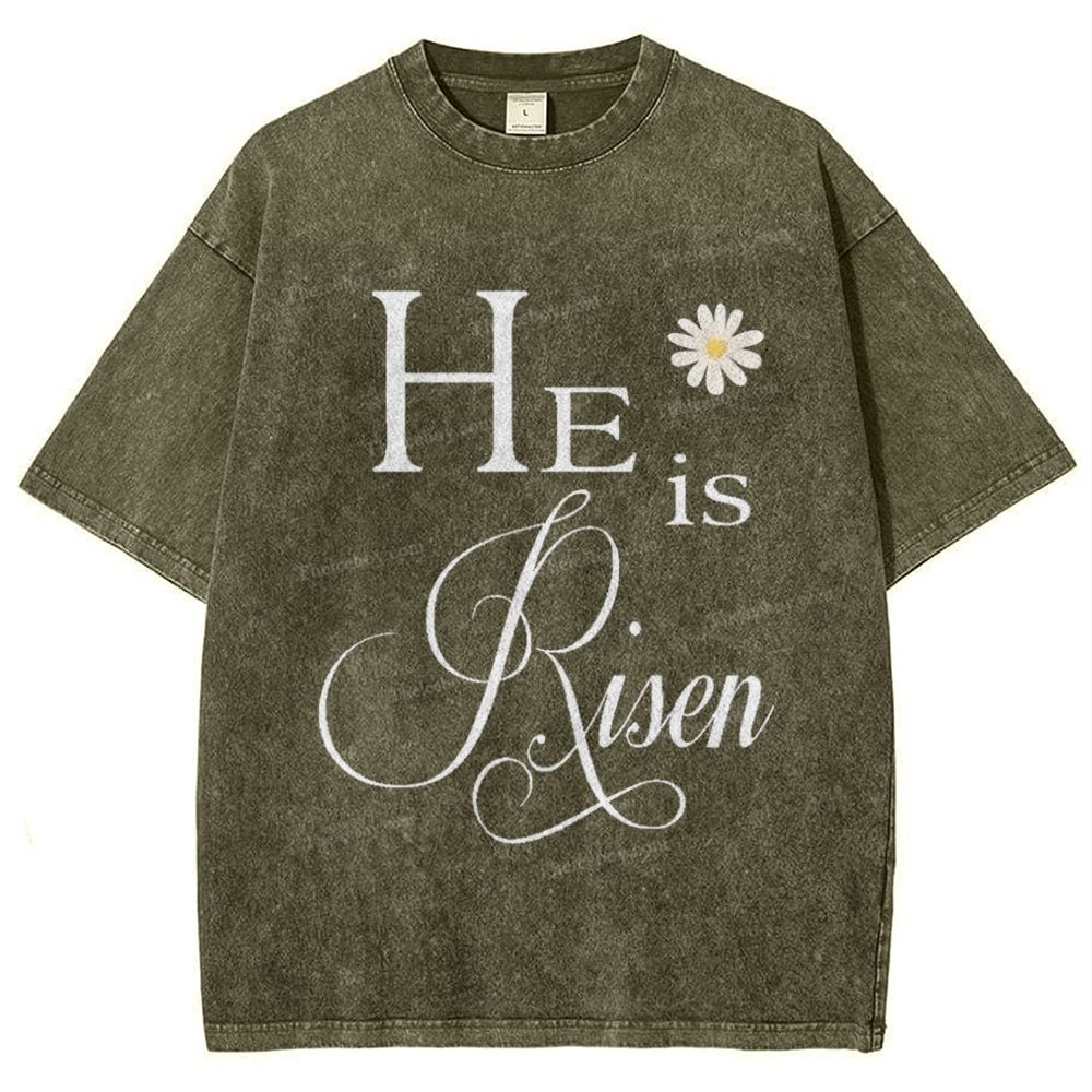 He Is Risen Snowflake Vintage Washed T-Shirt