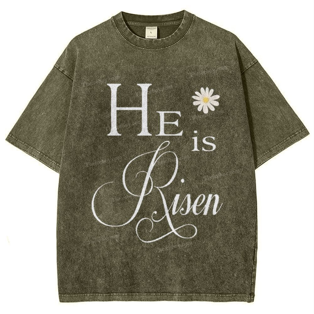He Is Risen Snowflake Vintage Washed T-Shirt