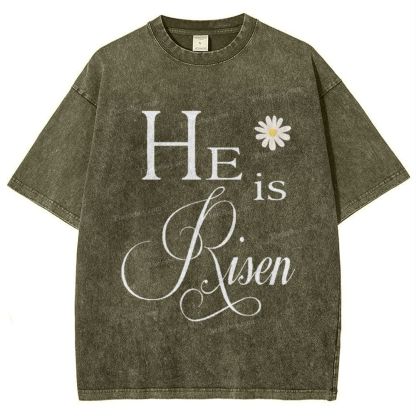 He Is Risen Snowflake Vintage Washed T-Shirt