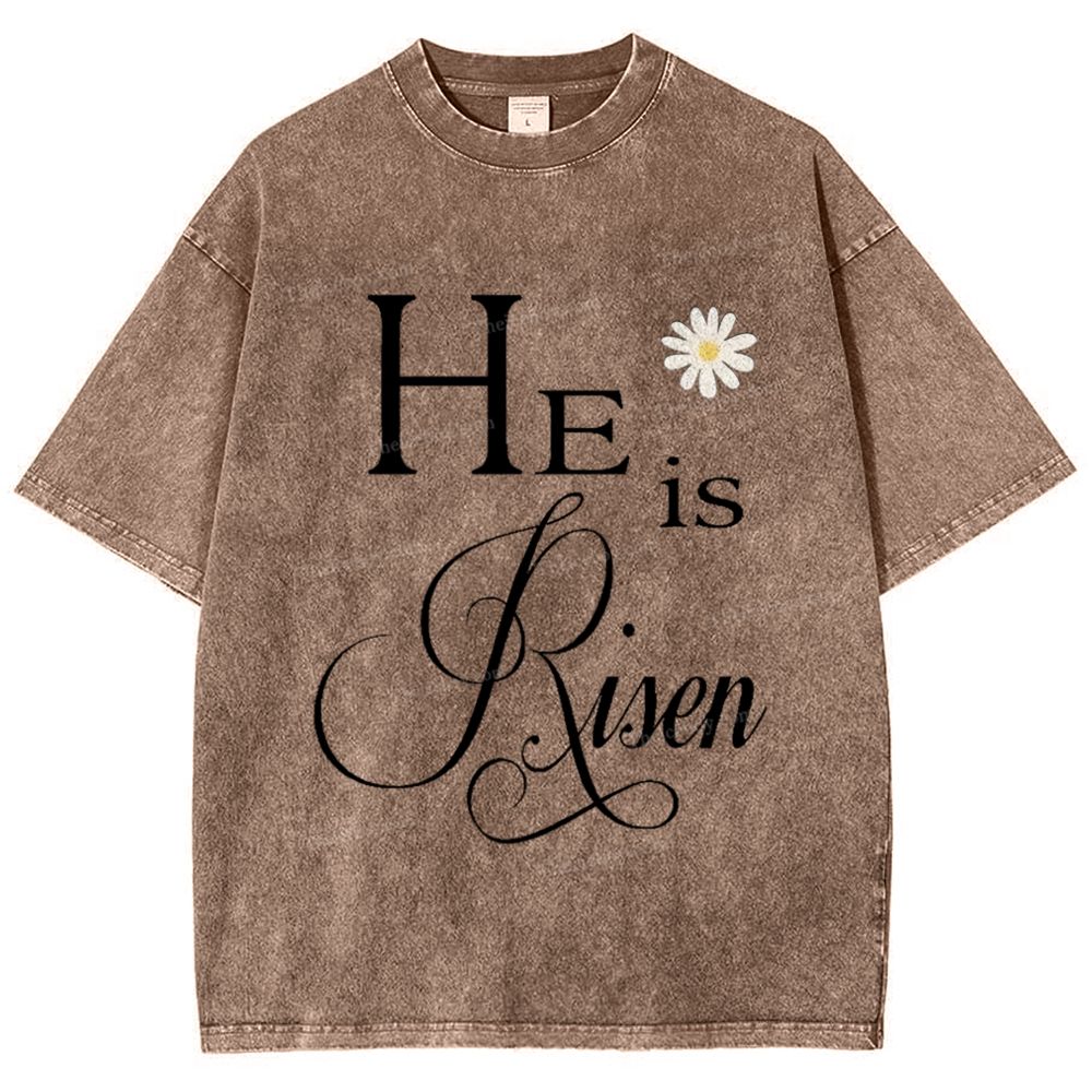 He Is Risen Snowflake Vintage Washed T-Shirt