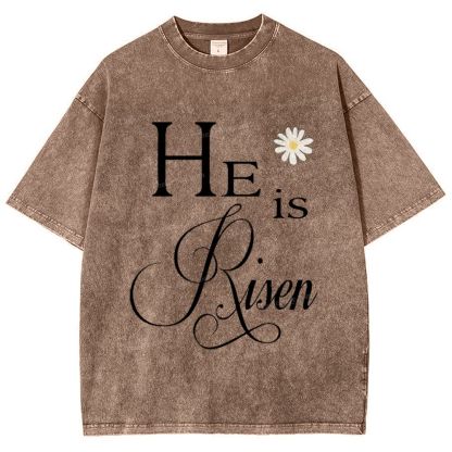 He Is Risen Snowflake Vintage Washed T-Shirt