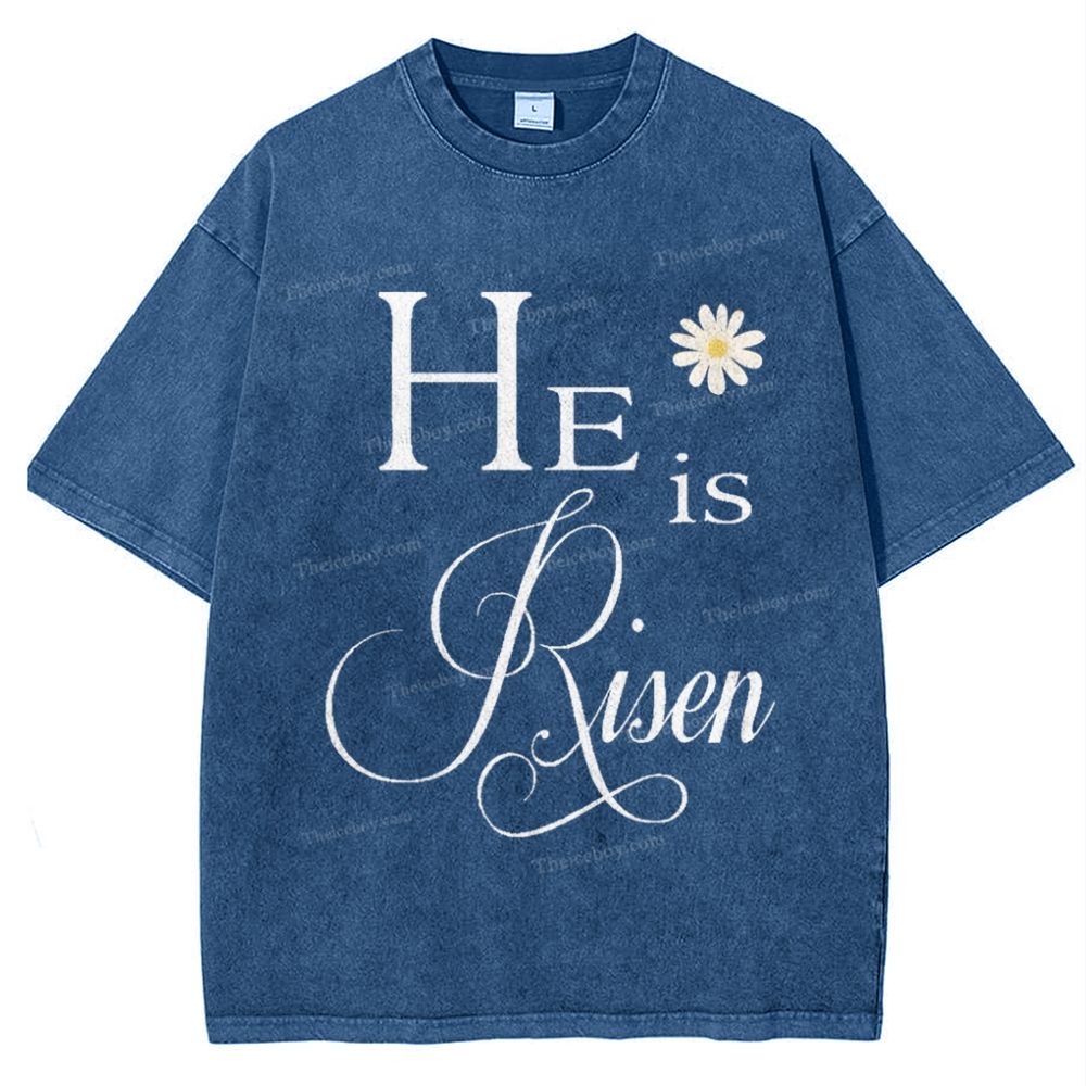 He Is Risen Snowflake Vintage Washed T-Shirt