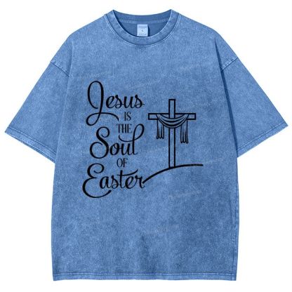 Jesus Is The South Of Baste Snowflake Vintage Washed T-Shirt