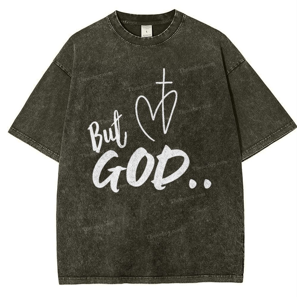 But God Snowflake Vintage Washed T-Shirt