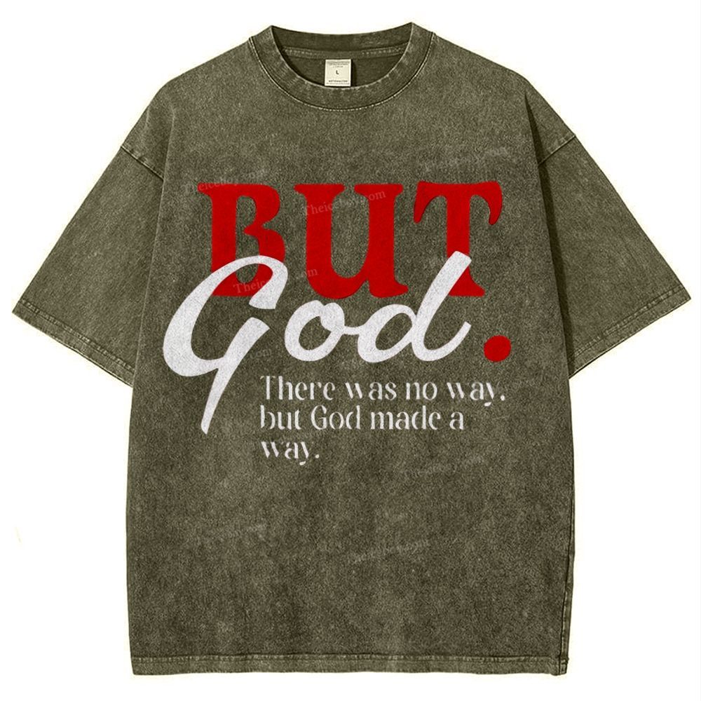 But God Snowflake Vintage Washed T-Shirt
