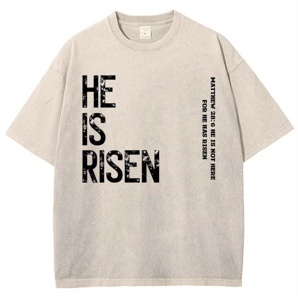 He Is Risen Snowflake Vintage Washed T-Shirt