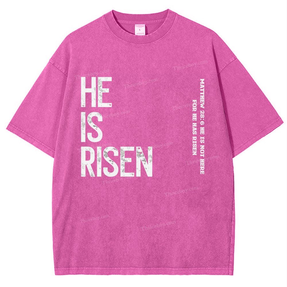 He Is Risen Snowflake Vintage Washed T-Shirt