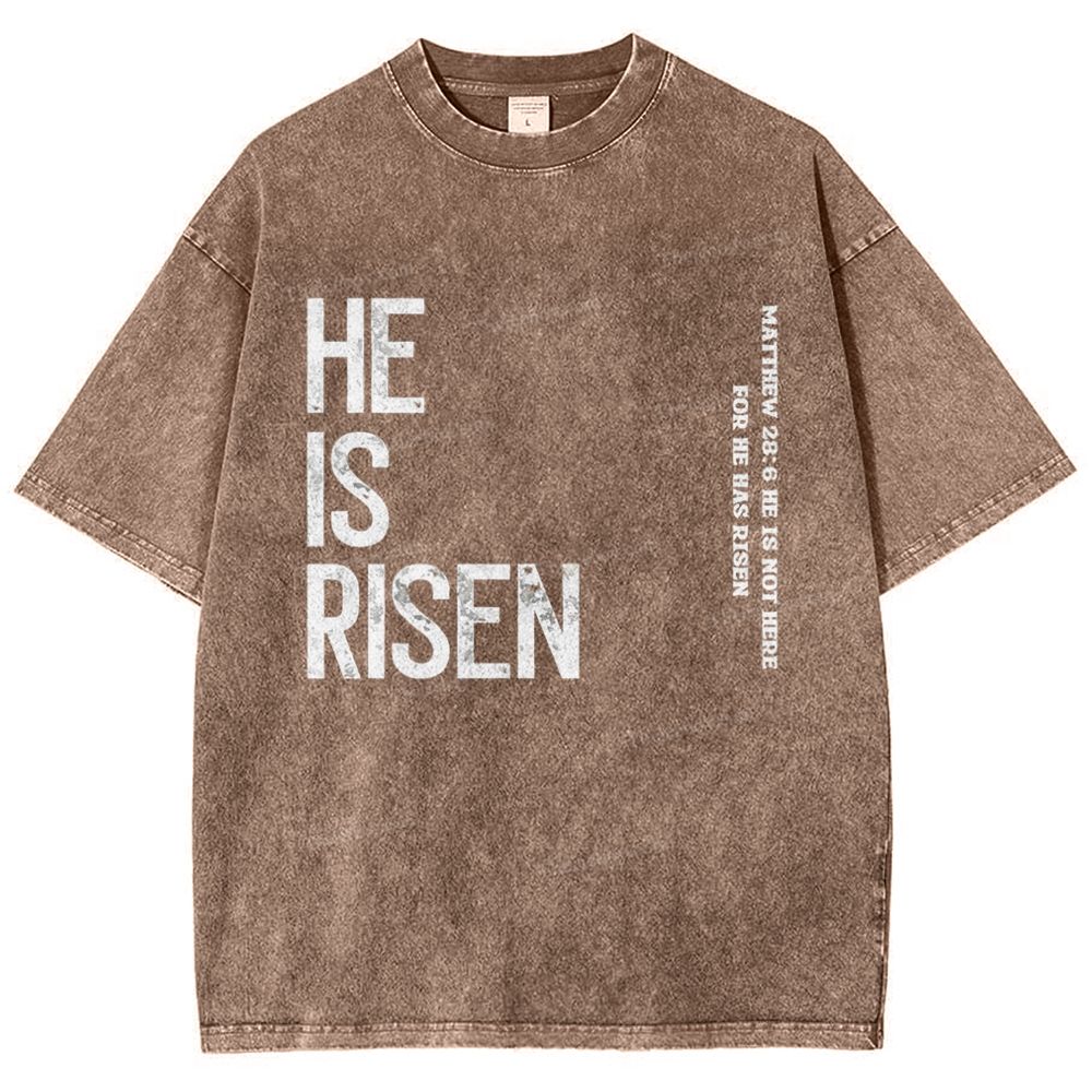 He Is Risen Snowflake Vintage Washed T-Shirt