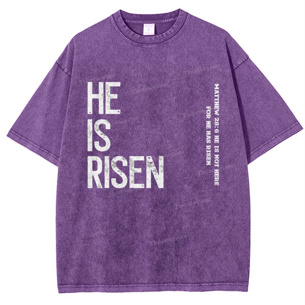 He Is Risen Snowflake Vintage Washed T-Shirt