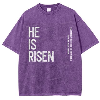 He Is Risen Snowflake Vintage Washed T-Shirt