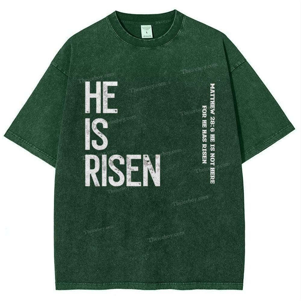 He Is Risen Snowflake Vintage Washed T-Shirt