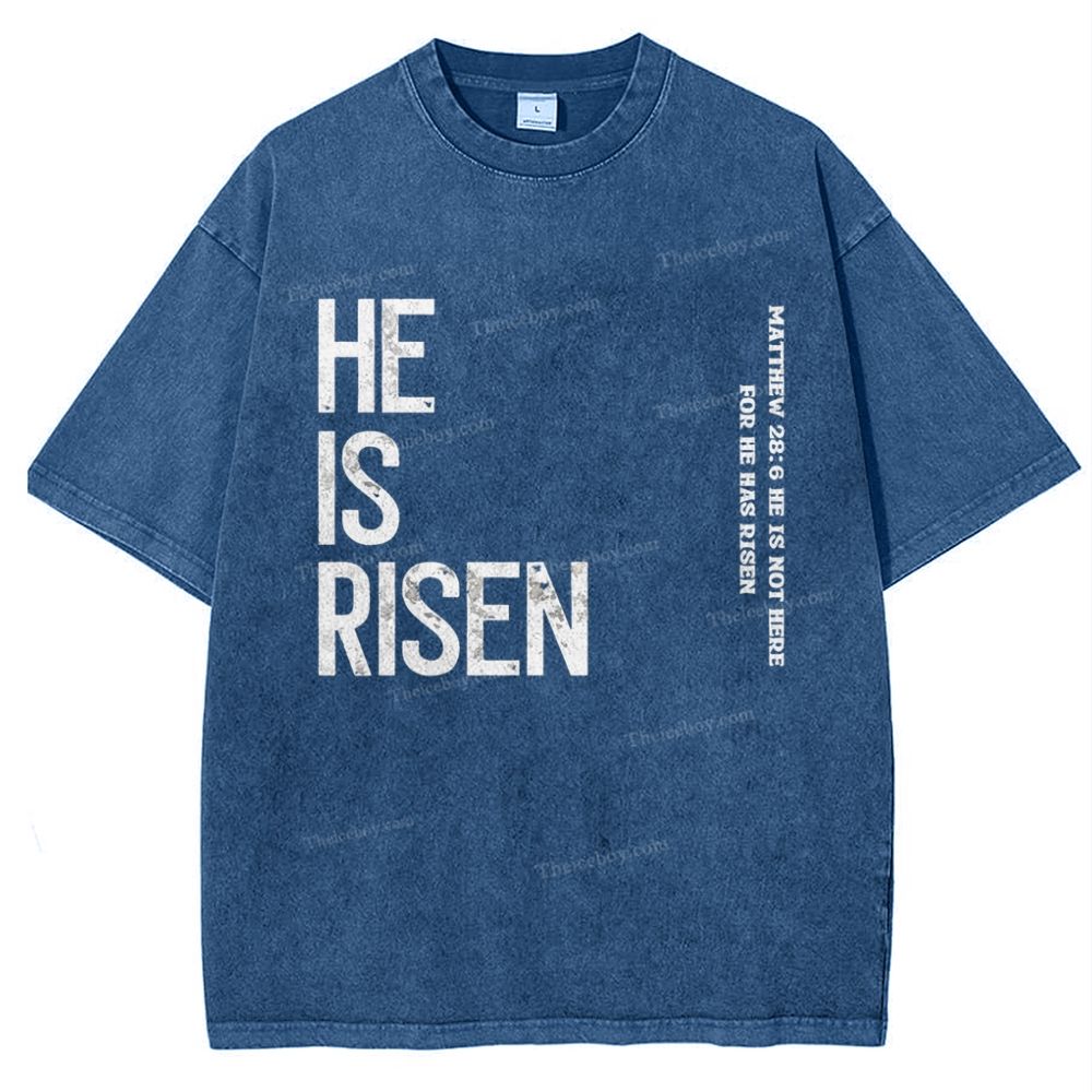 He Is Risen Snowflake Vintage Washed T-Shirt