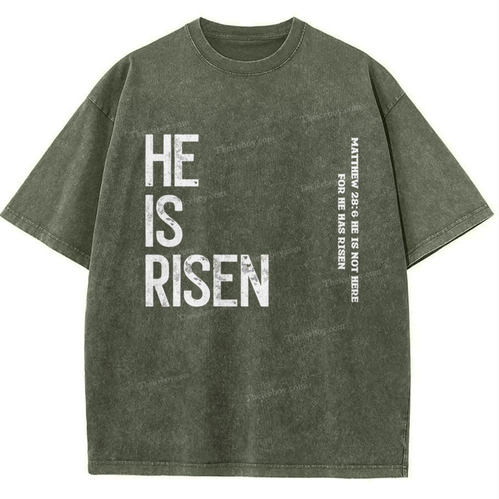 He Is Risen Snowflake Vintage Washed T-Shirt