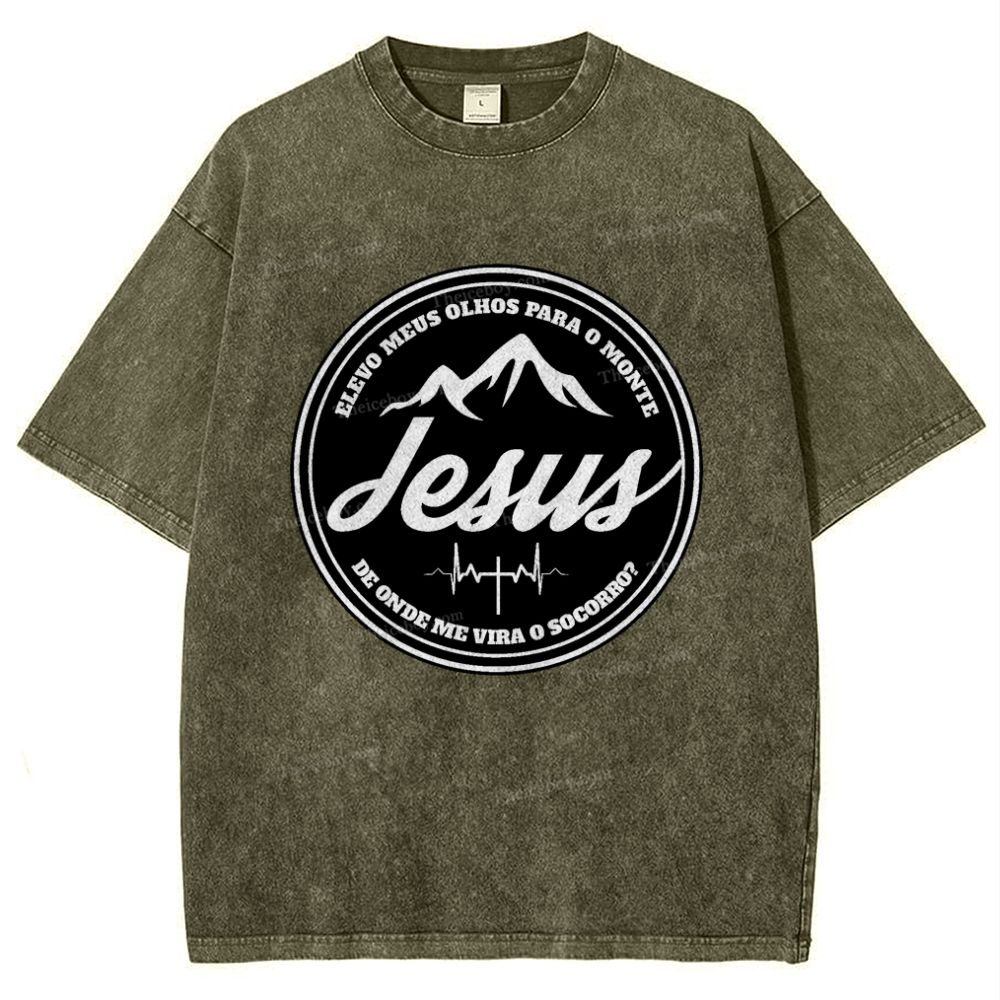 Jesus Snowflake Vintage Washed T-Shirt