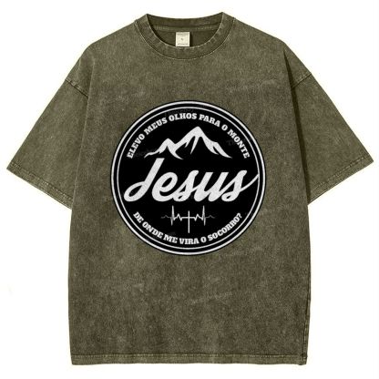 Jesus Snowflake Vintage Washed T-Shirt