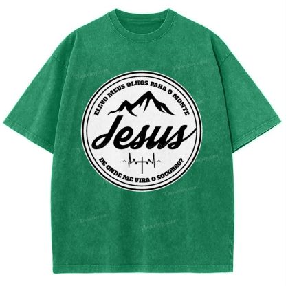 Jesus Snowflake Vintage Washed T-Shirt