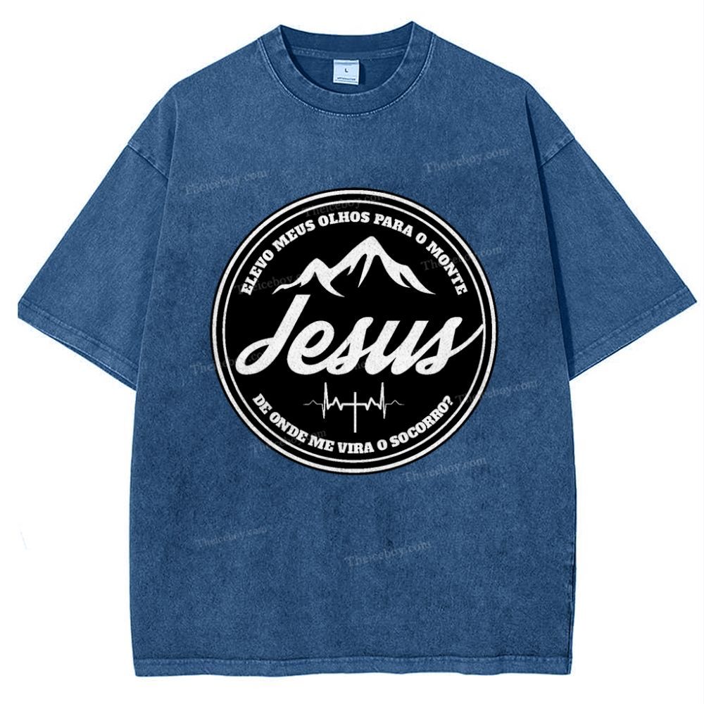 Jesus Snowflake Vintage Washed T-Shirt