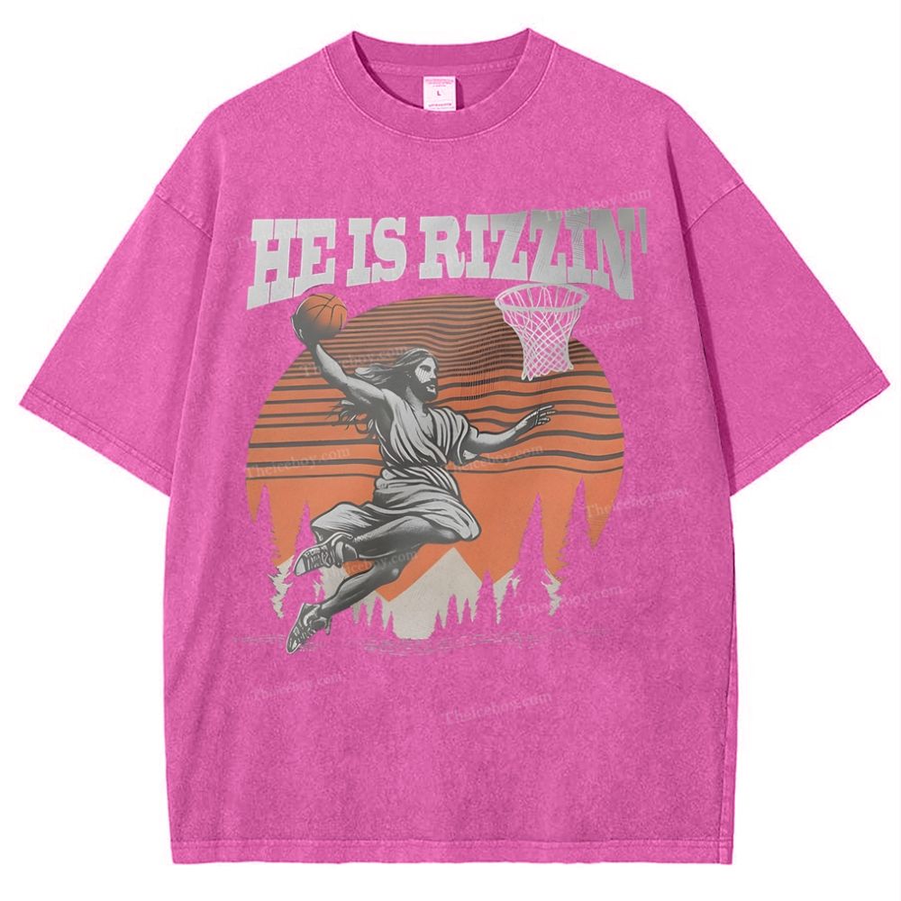 He Is Rizzin Snowflake Vintage Washed T-Shirt