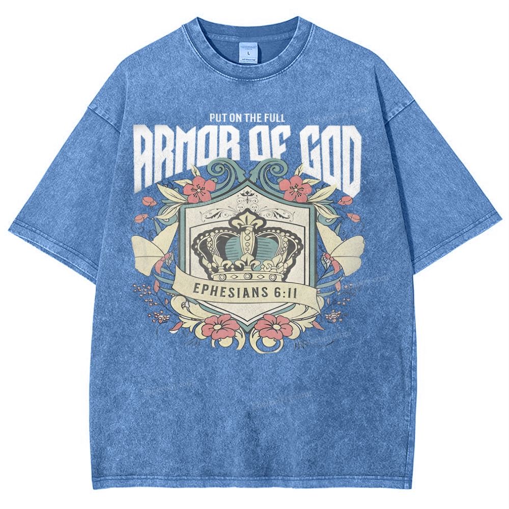 Armor Of God Snowflake Vintage Washed T-Shirt