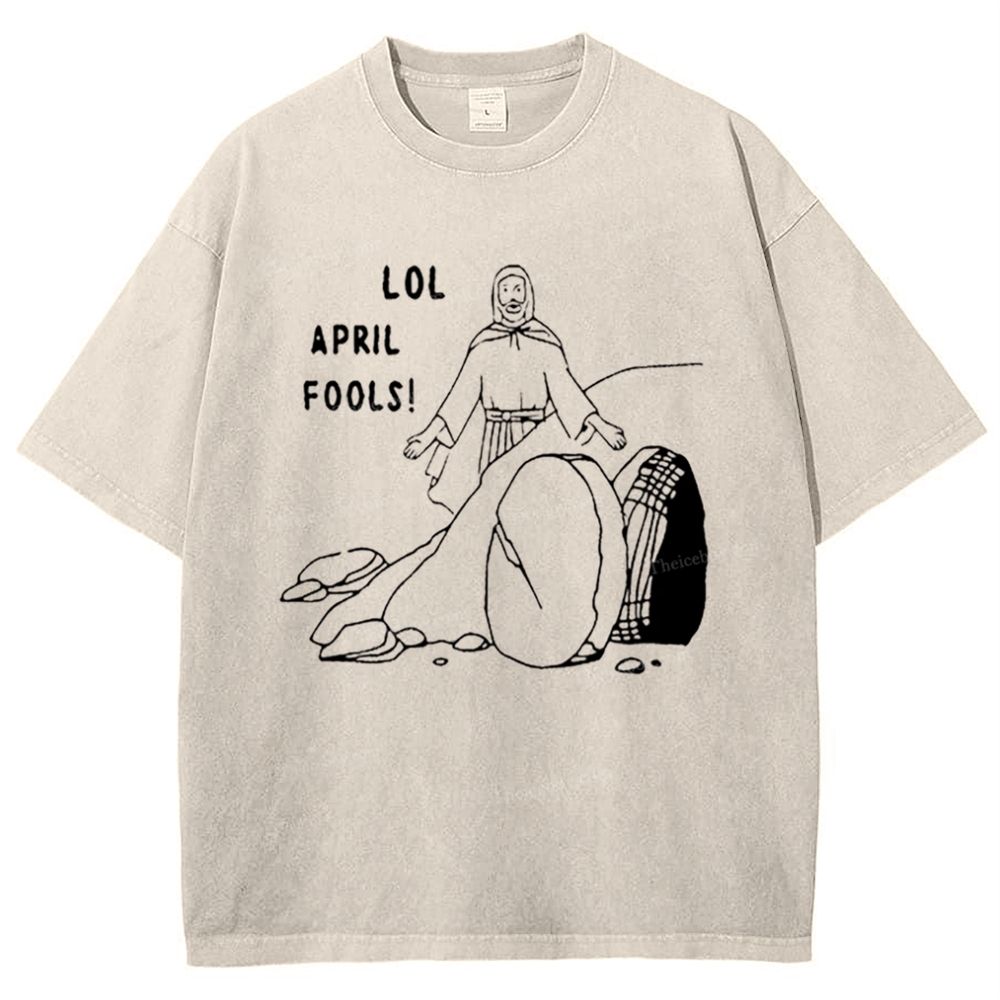 Lol  April Fools Snowflake Vintage Washed T-Shirt