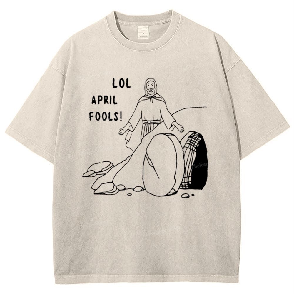 Lol April Fools Snowflake Vintage Washed T-Shirt